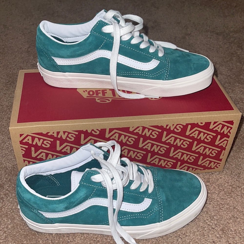 Old Skool green suede vans✨